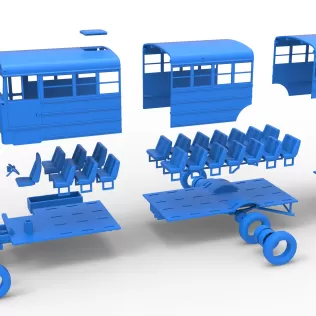 School bus for Figure 8 racing Version 2 Scale 1:25 - Model thumbnail 23