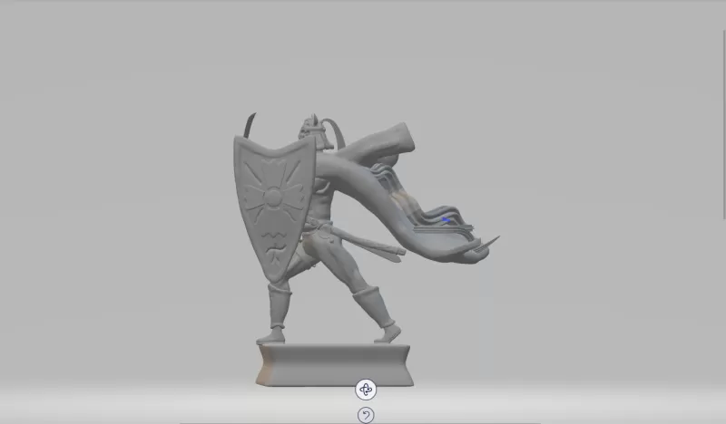 Samurai warrior board game figurine - Model preview 1