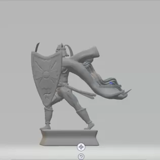Samurai warrior board game figurine - Model thumbnail 1
