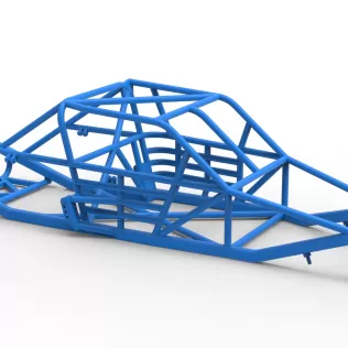Frame of Vintage Asphalt Modified stock car Version 3 Scale 1:25 - Model thumbnail 18