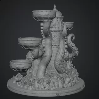 Kraken Citadel Organizer STL File for 3D Print - Model thumbnail 14