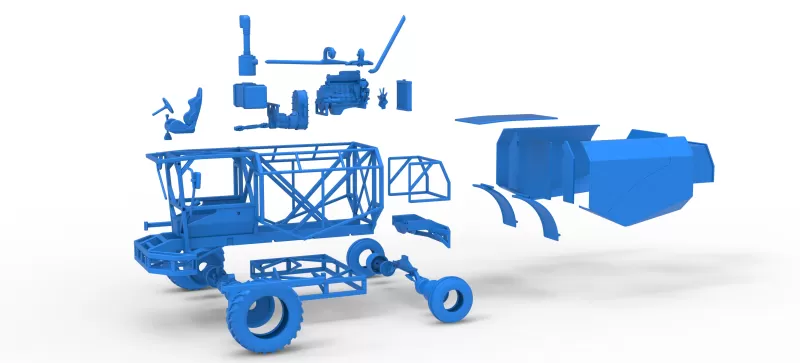 Racing Combine Harvester Scale 1:25 - Model preview 23