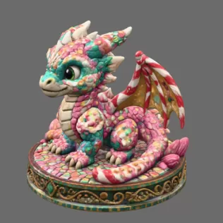Candy Kingdom Baby Dragon STL File for 3D Print - Model thumbnail 4