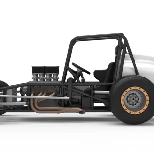 Vintage Dirt Silver Crown Car Base Scale 1:25 - Model thumbnail 9