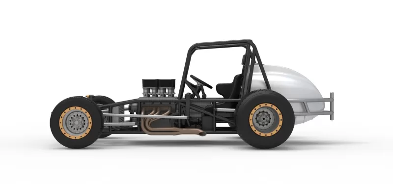 Vintage Dirt Silver Crown Car Base Scale 1:25 - Model preview 9