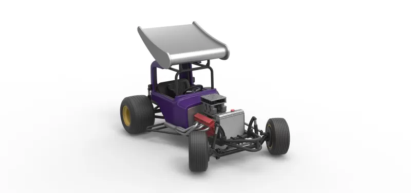 Vintage Winged Supermodified for Dirt while turning Scale 1:25 - Model preview 26