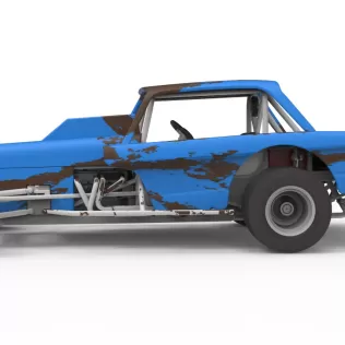 Vintage Dirt Modified stock car V10 while turning Scale 1:25 - Model thumbnail 9