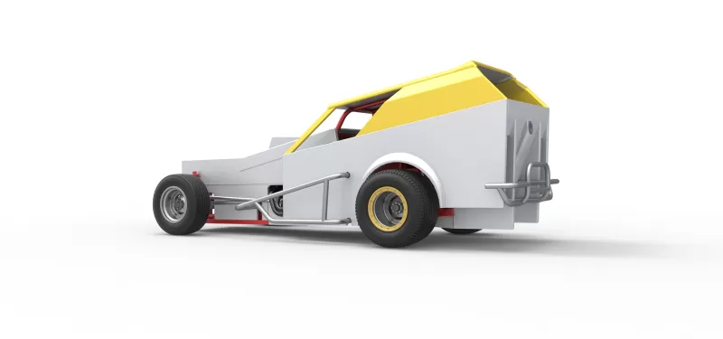 Vintage Dirt Modified stock car Version 7 Scale 1:25 - Model preview 13