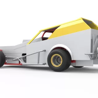 Vintage Dirt Modified stock car Version 7 Scale 1:25 - Model thumbnail 13