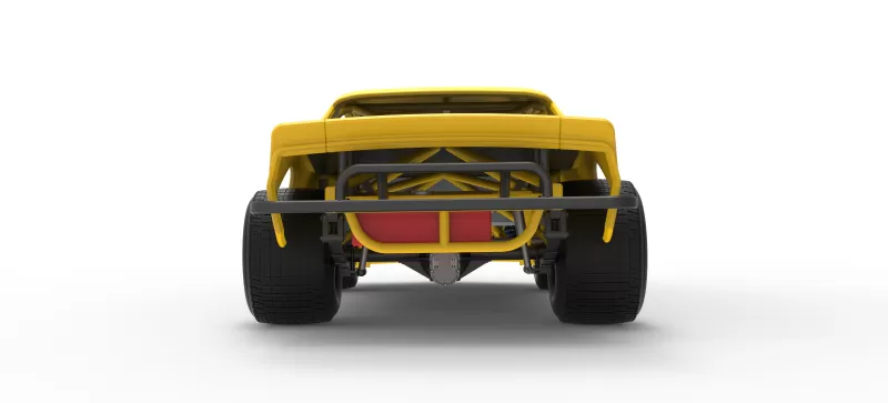 Vintage Dirt late model Race car Version 2 Scale 1:25 - Model preview 16