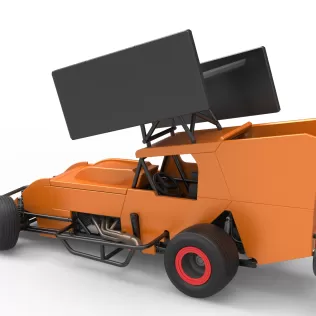 Southern Wing Modified Stock car while turning Scale 1:25 - Model thumbnail 12