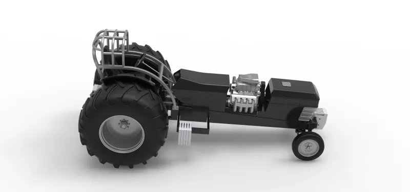 Vintage Pulling tractor Version 3 Scale 1:25 - Model preview 20