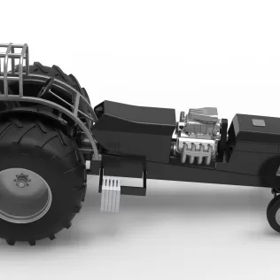 Vintage Pulling tractor Version 3 Scale 1:25 - Model thumbnail 20