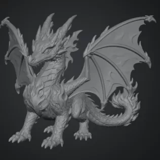 🔥 Inferno Flame Dragon STL File for 3D Print - Model thumbnail 10