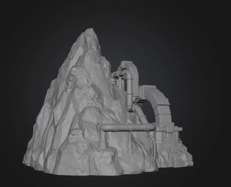 Dwarven Lava Forge STL File for 3D Print - Model preview 14