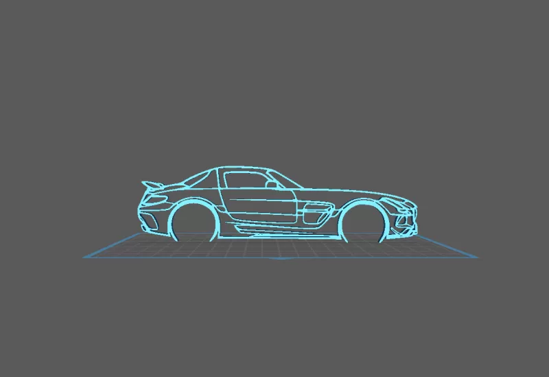 Mercedes - SLS AMG Wall Art - Model preview 2