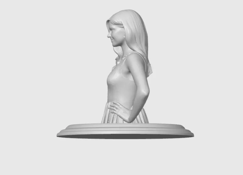 Erin Moriarty 3D Bust - Model preview 5