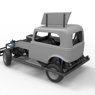 New Zealand Ministock car while turning Scale 1:25 - Model thumbnail 12