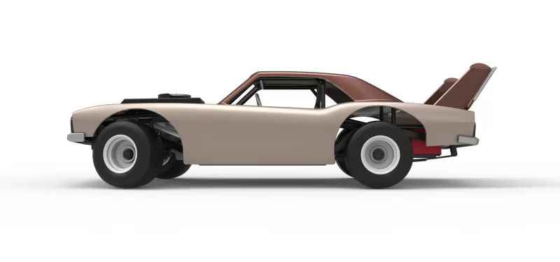 Vintage Semi-Late Model Stock Car while turning Scale 1:25 - Model preview 9