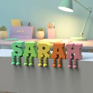 Articulated Letter Set | Full Alphabet, A–Z with Moving Legs - Model thumbnail 5