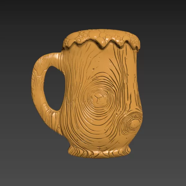 Wooden Beer Mug - Model preview 1