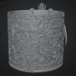 Ruby Rose Dragon Planter STL File for 3D Print - Model thumbnail 16