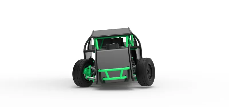 Mod Lite Race car while turning Scale 1:25 - Model preview 7