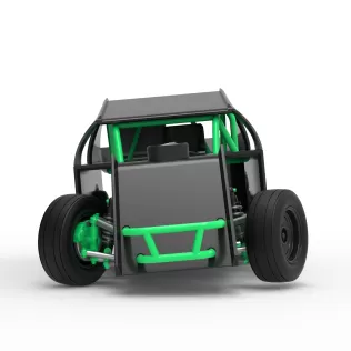 Mod Lite Race car while turning Scale 1:25 - Model thumbnail 7