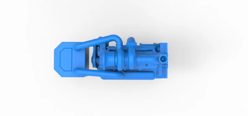 Engine of Pro Stock Pulling Tractor Scale 1:25 - Model preview 8