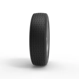 Front wheel of old school dragster Version 7 Scale 1:25 - Model thumbnail 3