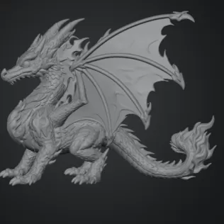 🔥 Inferno Flame Dragon STL File for 3D Print - Model thumbnail 11