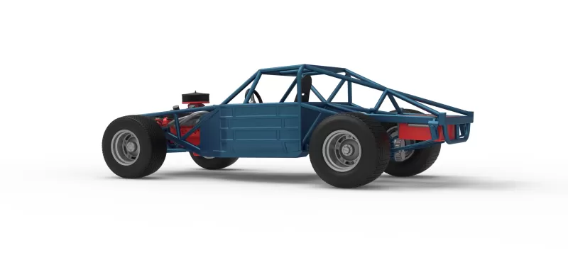 Vintage Dirt late model Race car Base Scale 1:25 - Model preview 13
