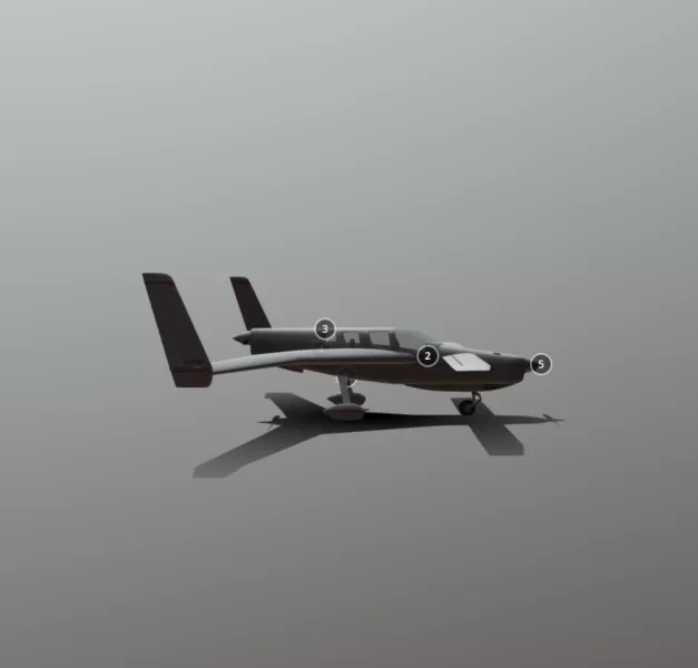 Rutan Model 40 Defiant - Model preview 1