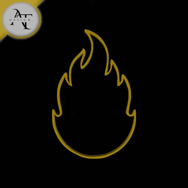 Simple Flame Symbol - 2D Art - Model preview 1