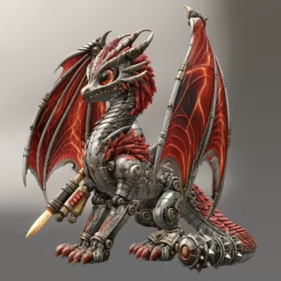 Mechanical Inferno Dragon STL File for 3D Print - Model thumbnail 8