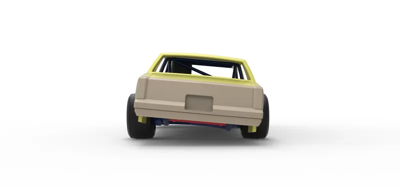 Vintage Dirt late model race car while turning Scale 1:25 - Model preview 16