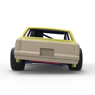 Vintage Dirt late model race car while turning Scale 1:25 - Model thumbnail 16