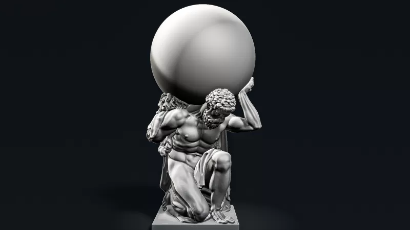 Hercules Statue Holding the Globe #RoZ - Model preview 1
