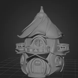 Colorful Fantasy Fairy House - STL File 3D Printable - Model thumbnail 7