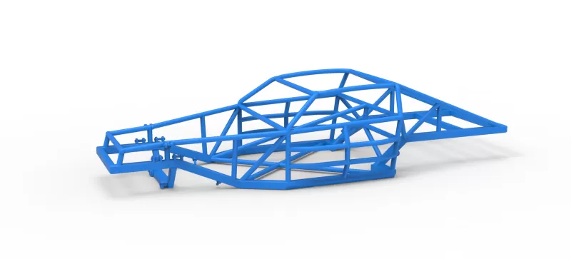 Frame of Vintage Dirt late model Race car Version 2 Scale 1:25 - Model preview 1