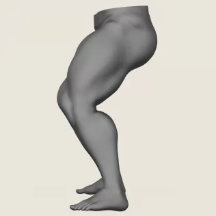 Muscular Man Leg Pose 04 - Model thumbnail 3