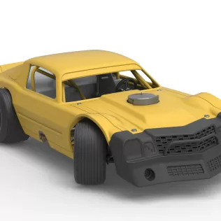 Vintage Dirt late model Race car V2 while turning Scale 1:25 - Model thumbnail 26