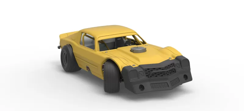 Vintage Dirt late model Race car V2 while turning Scale 1:25 - Model preview 26