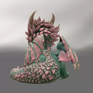 Blossom Guardian Dragon STL File for 3D Print - Model thumbnail 7