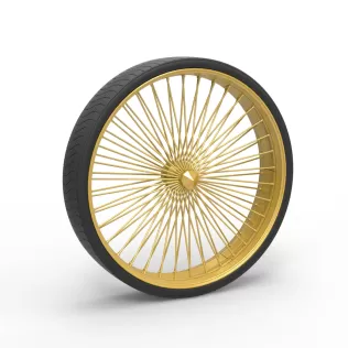 50 inch Wire wheel of Donk car Scale 1:25
