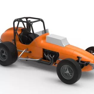 Dirt Silver Crown Champ car Version 2 Scale 1:25 - Model thumbnail 24