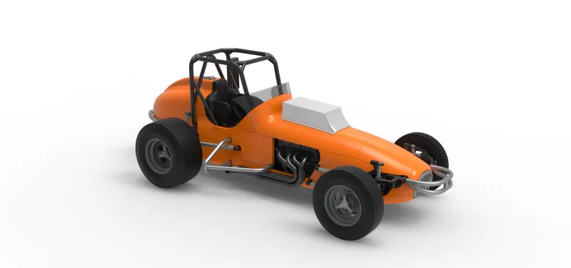 Dirt Silver Crown Champ car Version 2 Scale 1:25 - Model preview 24