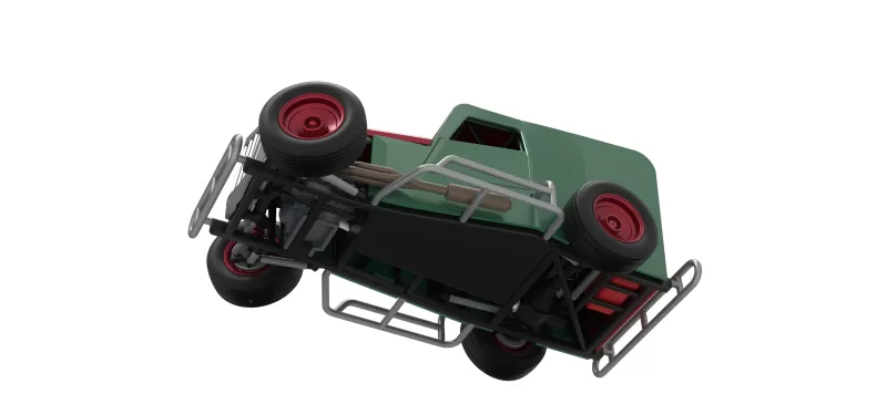 Dwarf car while turning Scale 1:25 - Model preview 3