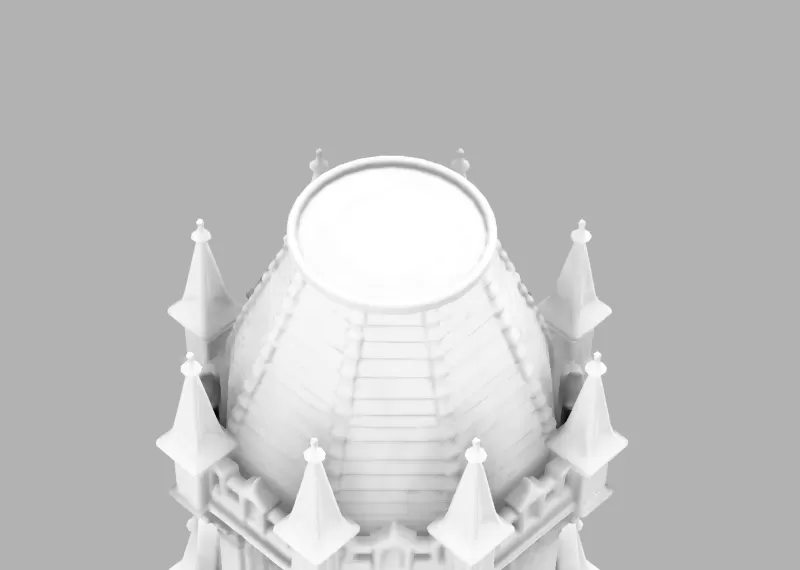 Gothic Candle Tower – Bastion - Model preview 6