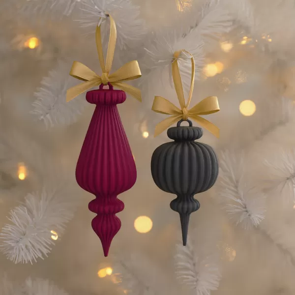 Christmas Ornament Set | 2 pcs Vintage-Retro Style | Elegant - Model preview 7